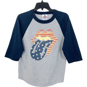 Vintage 2006 Rolling Stones T-Shirt Medium Grey Raglan US Tour